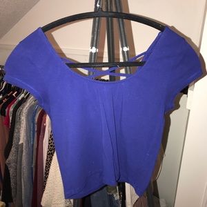 Royal blue forever 21 crop top